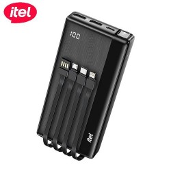 itel powerpulse 20000mah built-in cables