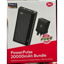 PowerPulse 20000mah bundle with digital display + 12W fast charger