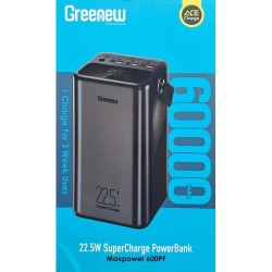 itel Greenew 22.5w Super Charge Powerbank-60000mAh