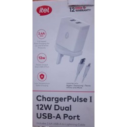 Iphone Charger PulseI 12W Dual USB-A Port